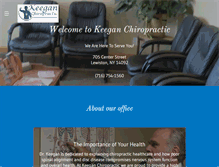 Tablet Screenshot of keeganchiropractic.com